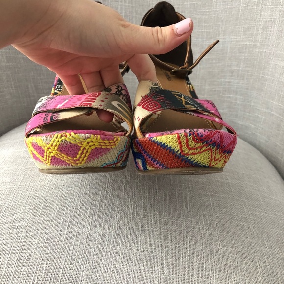 Call It Spring Boho Embroidered Platform Wedge - Picture 9 of 10